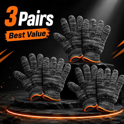 Guantes de trabajo protectores y resistentes, de punto, de calibre 10