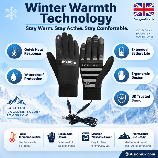 🧤 Guantes de invierno calefactables alimentados por USB