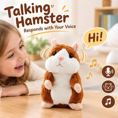 Peluche de hámster parlante: repite todo lo que digas, mueve la cabeza automáticamente y es muy divertido tanto para niños como para adultos