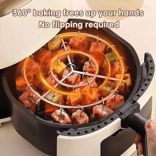 🎁 ¡OFERTA 50% DTO! 🔥 – 🥩 Parrilla Vertical para Barbacoa en Freidora de Aire + Guantes Resistentes al Calor GRATIS 🍤