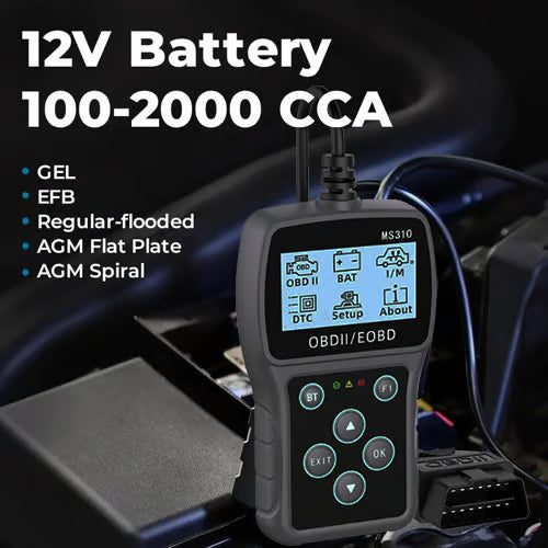 🔥Oferta 2025 51% de descuento🔥Probador de batería de coche BT100, comprobador de carga de 12 V