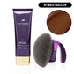 Westmore Beauty Body Coverage Perfector 3.5 oz + Brocha difuminadora extragrande - Maquillaje corporal impecable, corrector para cicatrices, manchas, venas, tatuajes y más. Mezcla cosmética.