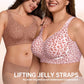 🏆ÚLTIMO DÍA DE REBAJAS 51% DE DESCUENTO 🔥Sujetador de gelatina súper reafirmante con estampado de leopardo | Sujetadores sin aros para mujer 👍¡Adiós a los senos caídos!