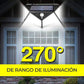 ☀️ 50% dto. Lámpara solar LED con sensor de movimiento – 100 LEDs, 1200 lúmenes, IP65 impermeable y 3 modos. ¡Ilumina tu jardín sin coste eléctrico! ✨🔋