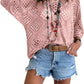 🔥Oferta especial: Blusas de punto estilo boho para mujer con cuello en V y diseño calado.