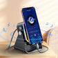 Altavoz Bluetooth Inalámbrico 5 en 1 con Carga Inductiva y Soporte Ajustable para Teléfono✈️