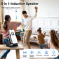 Altavoz Bluetooth Inalámbrico 5 en 1 con Carga Inductiva y Soporte Ajustable para Teléfono✈️