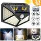 ☀️ 50% dto. Lámpara solar LED con sensor de movimiento – 100 LEDs, 1200 lúmenes, IP65 impermeable y 3 modos. ¡Ilumina tu jardín sin coste eléctrico! ✨🔋