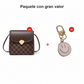 Bolso bandolera de mujer con estampado de monograma