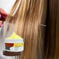 Mascarilla capilar con reparación profunda e hidratación para cabello seco.