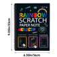 🔥Gran oferta navideña🌈✍️Papel para raspar mágico del arco iris