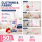 Potente spray quitamanchas para tejidos: sin productos químicos agresivos, apto para pieles sensibles. Elimina las manchas antiguas y incrustadas en camisetas, pantalones y ropa de cama.