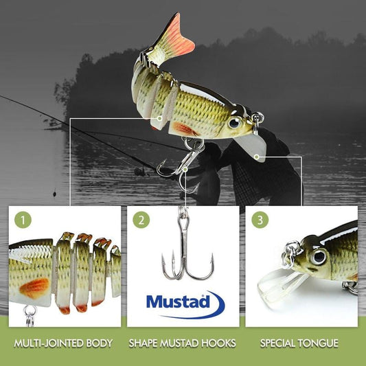 🎣Oferta limitada: 50% de descuento en señuelo de pesca realista con múltiples articulaciones que se hunde.