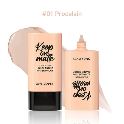 Long-Lasting Waterproof Matte Finish Oil-Control Foundation