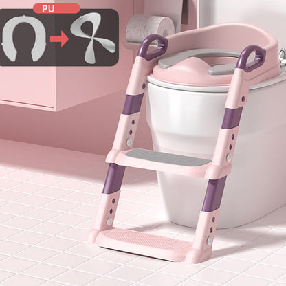 Toilet seat for pot training with step pal ladder for children