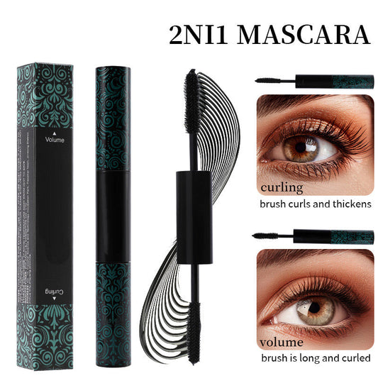 2-In-1 Waterproof Long Lasting Black Mascara