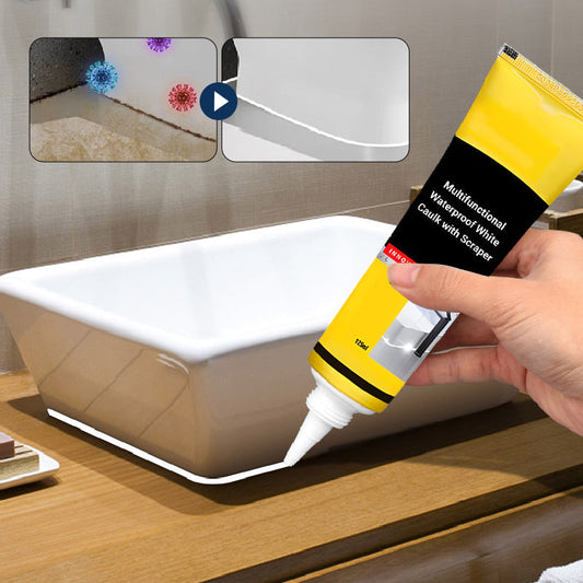 🔥HOT SALE 50% OFF🎁Caulk blanco impermeable multifuncional con raspador