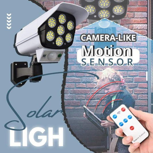 🏆Luz solar con sensor de movimiento tipo cámara