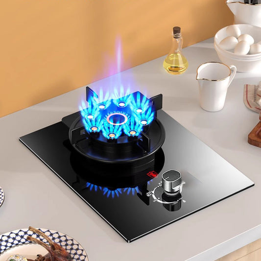 Placa de cocina empotrable de acero inoxidable para uso doméstico.