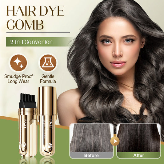 2 en 1 peine de tinte de cabello conveniente para cabello gris