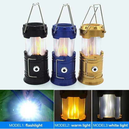 🔥Ofertas de venta caliente💥 Linterna de camping con llama LED 3 en 1