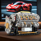 🎉Oferta del último día: 50 % de descuento🔥 - Kit de modelo de motor de bloque pequeño OHV V8 de bloques de construcción
