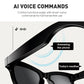 Gafas inteligentes con IA, ChatGPT, cámara de 8 MP y grabación de vídeo 4K HD 1200P, traducción en tiempo real a más de 160 idiomas, Bluetooth 5.4, audio Hi-Fi y control de música; gafas de sol inteligentes con grabación de vídeo para llevar