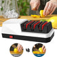 Professional 3-Stage Electric Knife Sharpener with Precision Angle Guide & Diamond Abrasive