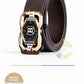 🐊Leather belt for men with elegant crocodile leather pattern, with automatic buckle and made of cowhide.