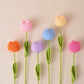 Flores de tulipán tejidas a mano para decoración del hogar