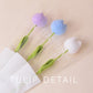 Flores de tulipán tejidas a mano para decoración del hogar