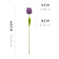 Flores de tulipán tejidas a mano para decoración del hogar
