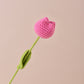 Flores de tulipán tejidas a mano para decoración del hogar