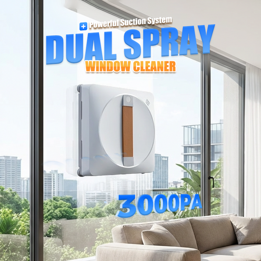 🧽Limpiador de cristales automático con doble spray 🤯¿Manchas? ¿Manchas? ¡Deja que este robot inteligente se encargue del brillo! ✨
