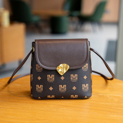 Bolso bandolera de mujer con estampado de monograma