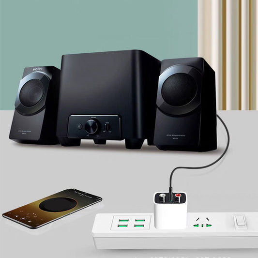 Adaptador de audio estéreo Bluetooth de alta fidelidad con salida AUX/RCA