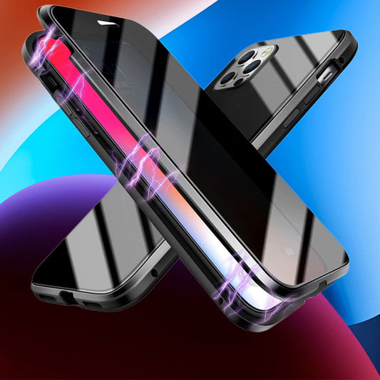 Caja de teléfono totalmente protectora de vidrio templado de doble cara