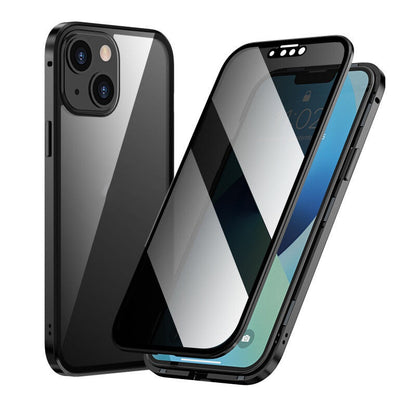 Caja de teléfono totalmente protectora de vidrio templado de doble cara