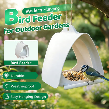 Comedero para pájaros colgante moderno para jardines al aire libre