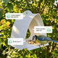 Comedero para pájaros colgante moderno para jardines al aire libre