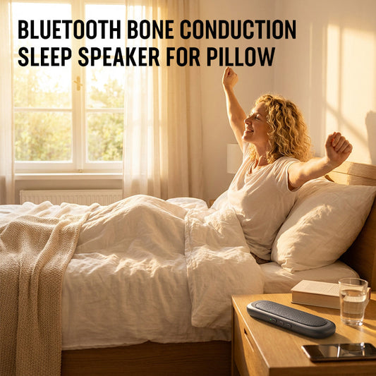 🔥 ¡Último día 50% de descuento!🔥 Almohada con altavoz para dormir por conducción ósea | Tarjeta Bluetooth/TF de sonido de resonancia | Ayuda para dormir sin molestar al compañero