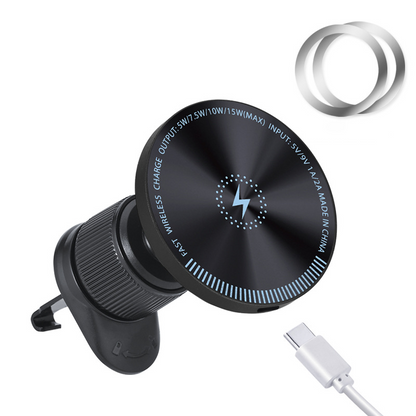 Soporte Magnético para Auto con Carga Inalámbrica y Luces RGB