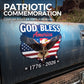 Calcomanía patriótica de águila y cruz de alta calidad: un símbolo audaz de fe y libertad 🇺🇸✝️