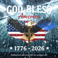 Calcomanía patriótica de águila y cruz de alta calidad: un símbolo audaz de fe y libertad 🇺🇸✝️