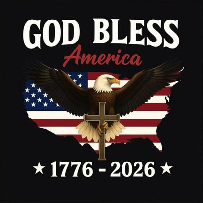 Calcomanía patriótica de águila y cruz de alta calidad: un símbolo audaz de fe y libertad 🇺🇸✝️