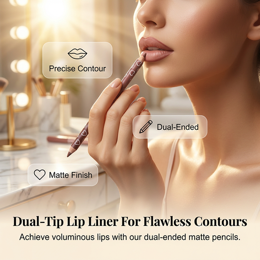 Lápiz delineador de labios mate de doble punta