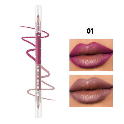 Lápiz delineador de labios mate de doble punta