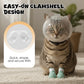 Casco transparente anti-mordeduras y protectores para las patas de los gatos