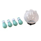 Casco transparente anti-mordeduras y protectores para las patas de los gatos