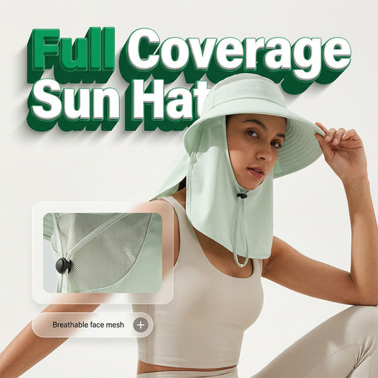 Sombrero de protección solar para exteriores con solapa para la cara y el cuello